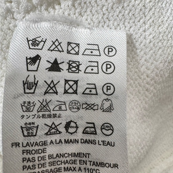 Sandro Paris Open Knit Fringe Top Sweater Long Slev Size Small - Picture 14 of 15